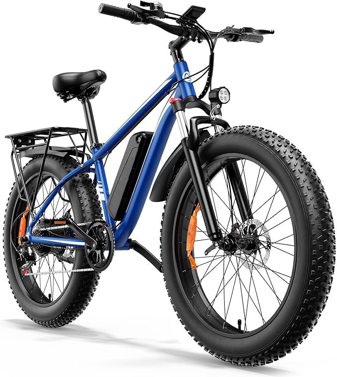 1000W Electric Bike for Adults - 26" Fat Tire eBike, 48V 15Ah, 22mph, Shimano 7-Speed