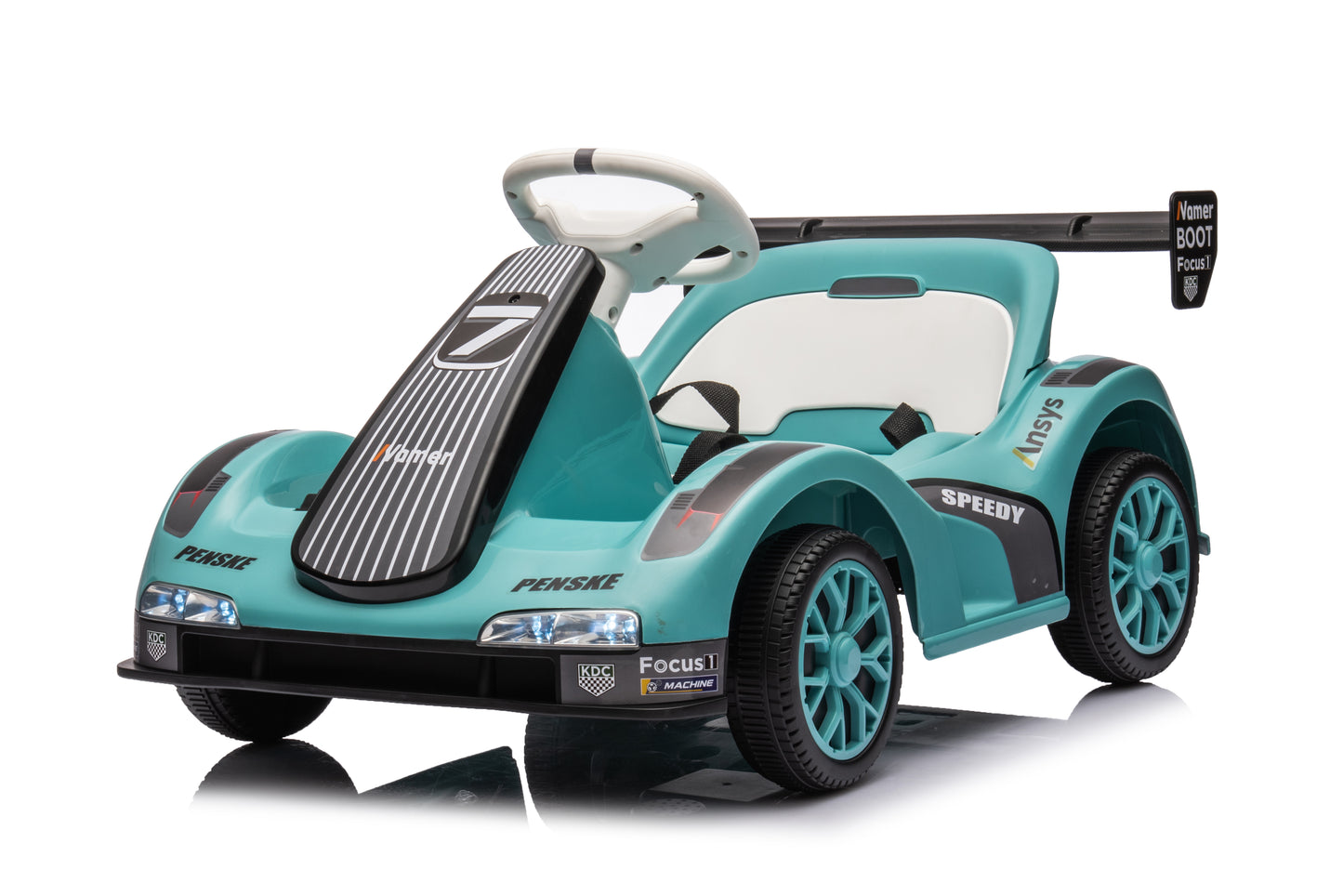 Kart eléctrico de 12 V para niños, coche de control remoto con cinturón de seguridad