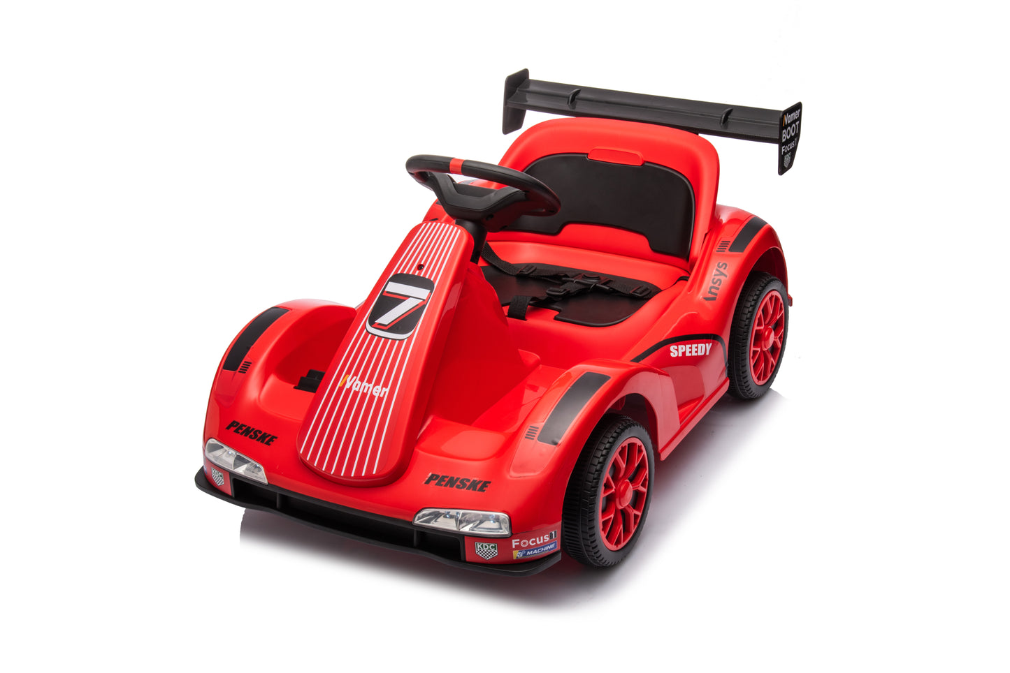 Kart eléctrico de 12 V para niños, coche de control remoto con cinturón de seguridad