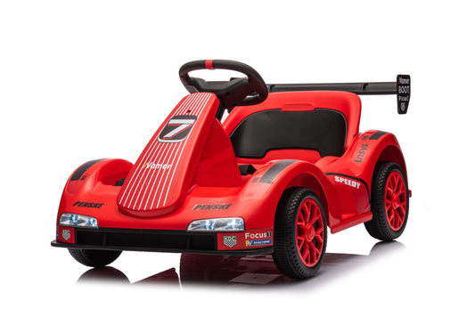 12V Electric Go Kart for Kids, Remote Control Ride-On Car with Safety Belt