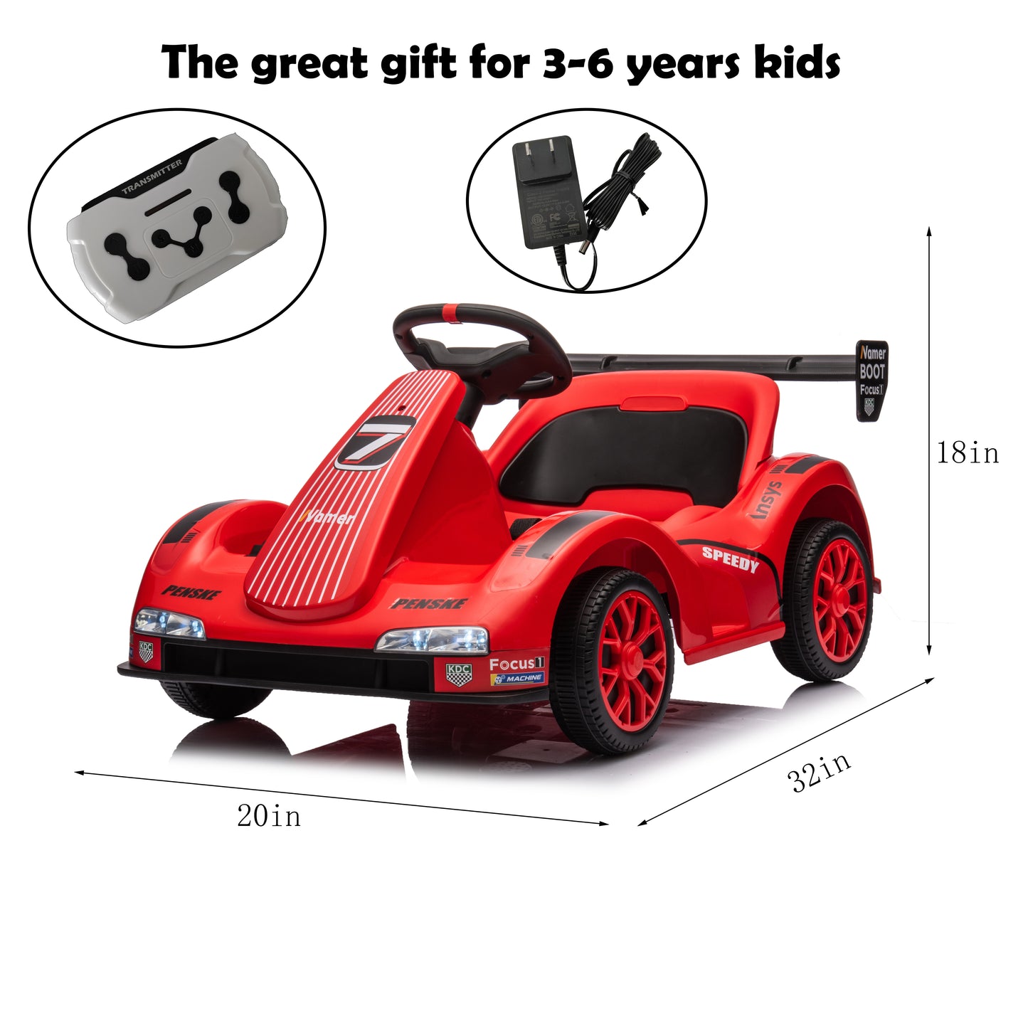 Kart eléctrico de 12 V para niños, coche de control remoto con cinturón de seguridad