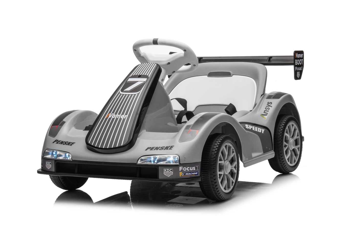 Kart eléctrico de 12 V para niños, coche de control remoto con cinturón de seguridad