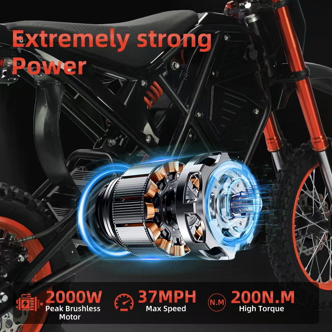 SYX MOTO 3000W Electric Motorcycle for Adults, 36 MPH Top Speed & 37 Mile Range