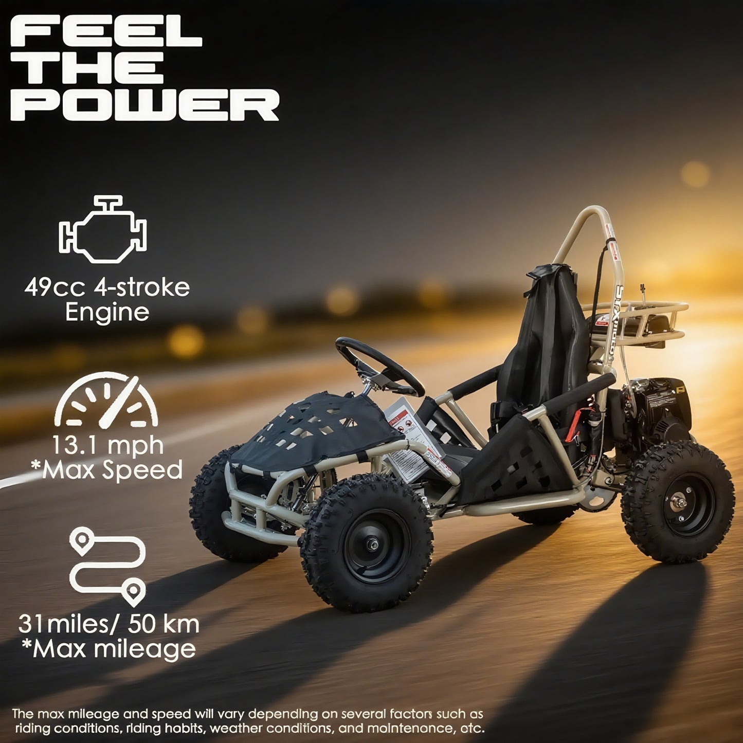 SYX MOTO GK-49A 50cc 4 Stroke Go Kart