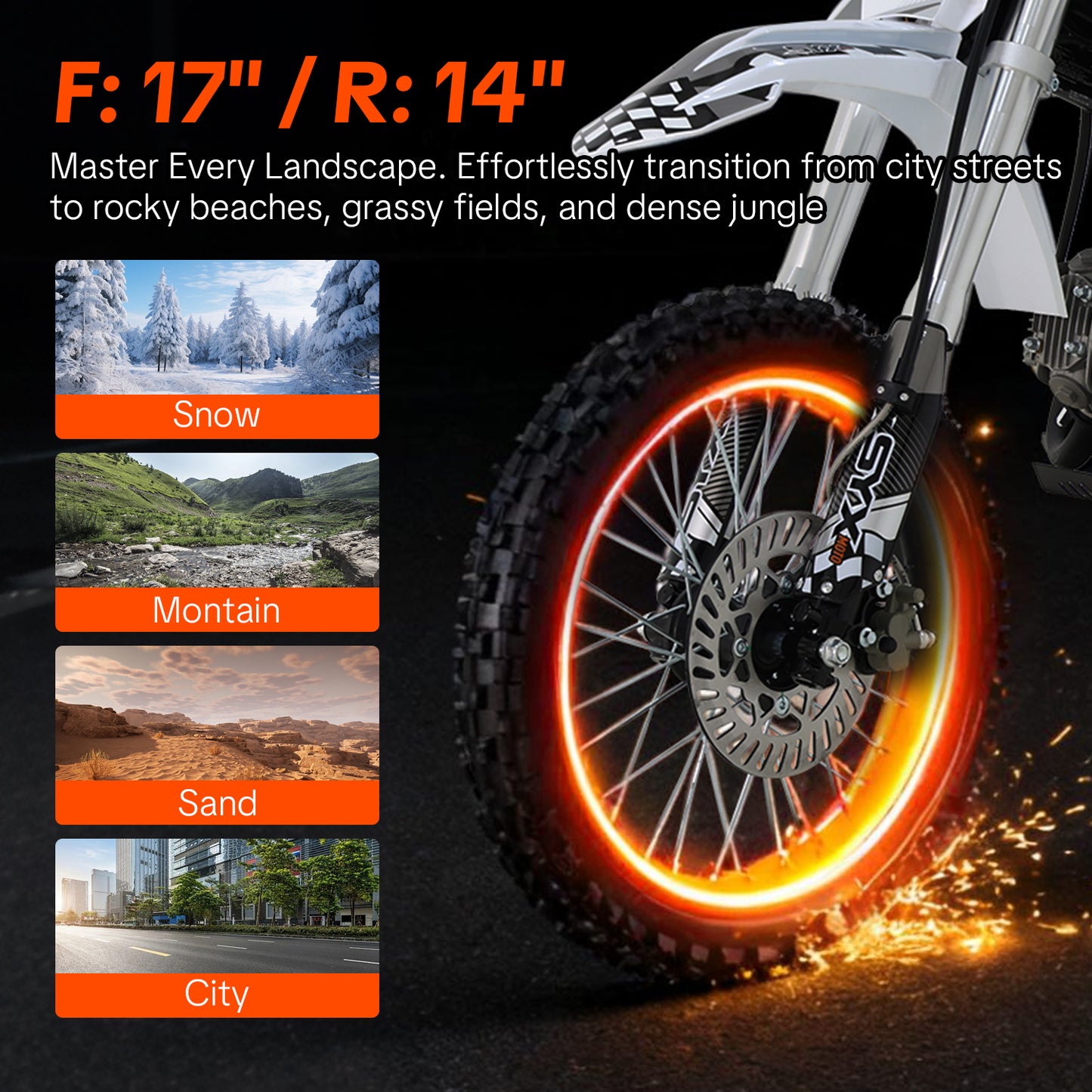 SYX MOTO K1 125cc Dirt Bike, 50 MPH, 123 Mile Range, 4-Speed Manual