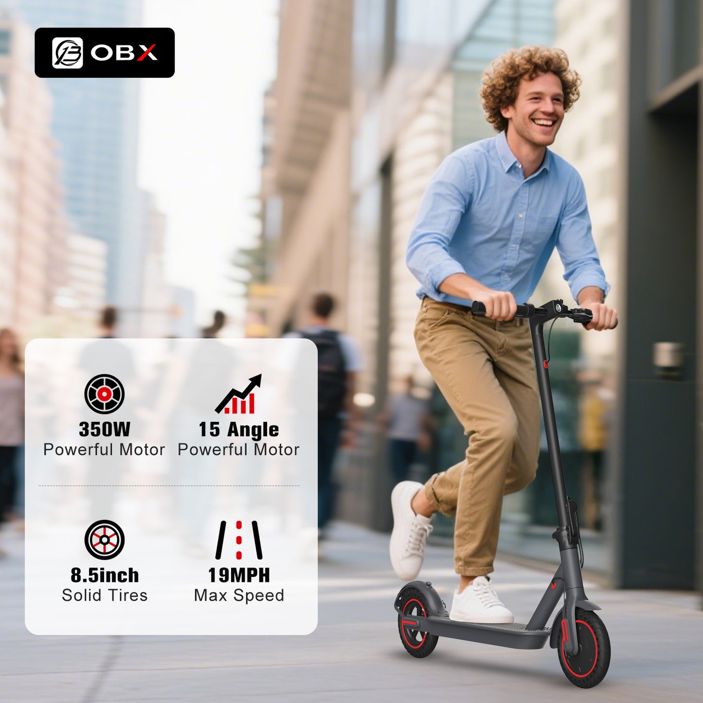 Patinete eléctrico de 350 W, compacto y con conectividad a la app