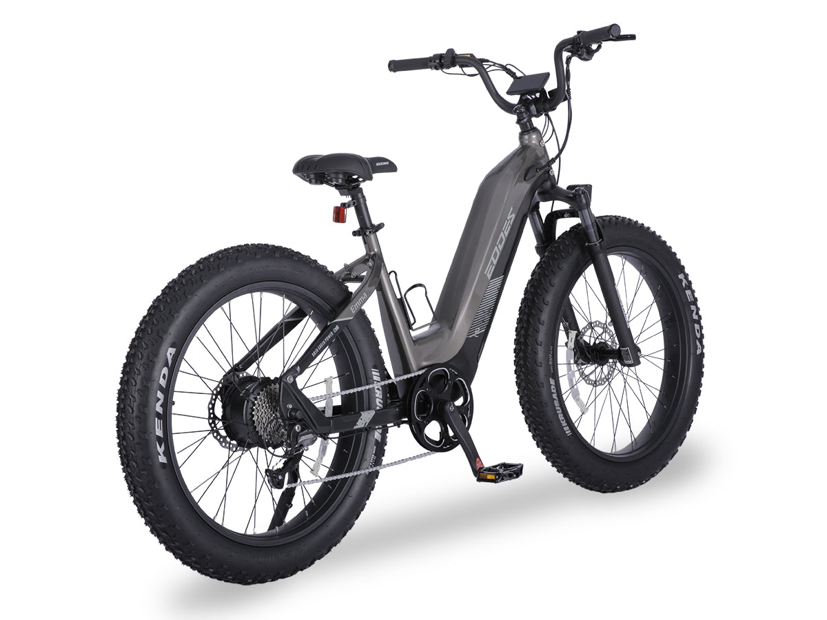 Bicicleta eléctrica EODES Emma de 750 W con neumáticos anchos para adultos, hasta 43 km/h y alcance máximo de 69 km.