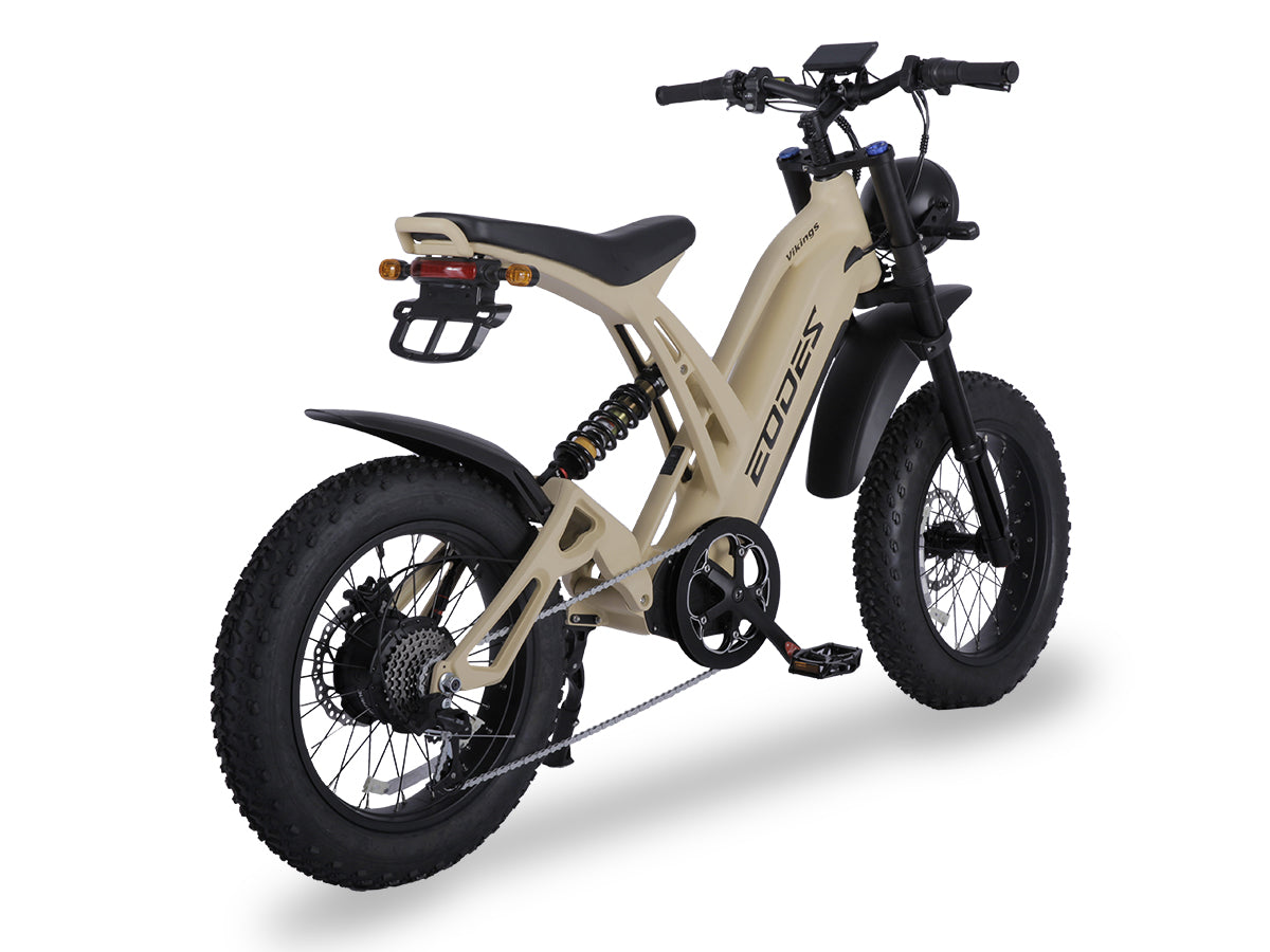 EODES VIKINGS Bicicleta eléctrica potente de estilo retro de 1000 W para adultos, hasta 43 km/h, alcance máximo de 88 km