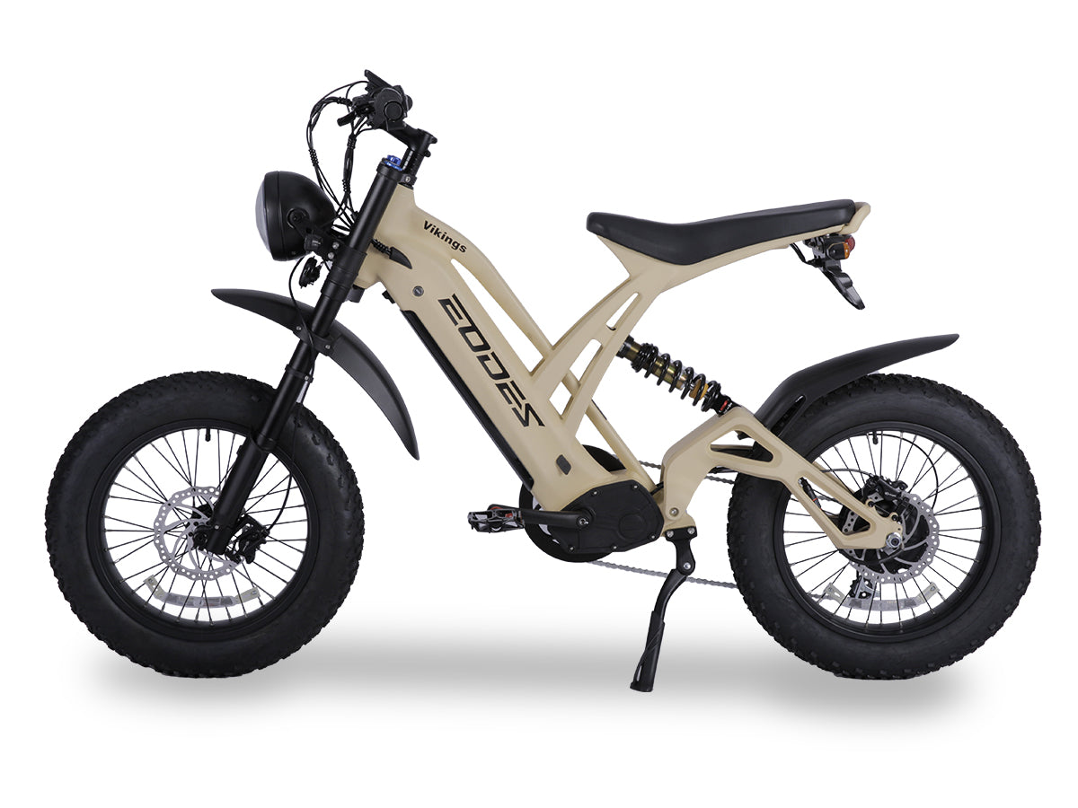 EODES VIKINGS Bicicleta eléctrica potente de estilo retro de 1000 W para adultos, hasta 43 km/h, alcance máximo de 88 km