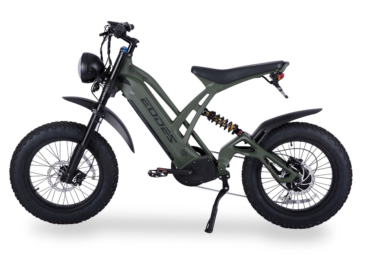 EODES VIKINGS Bicicleta eléctrica potente de estilo retro de 1000 W para adultos, hasta 43 km/h, alcance máximo de 88 km