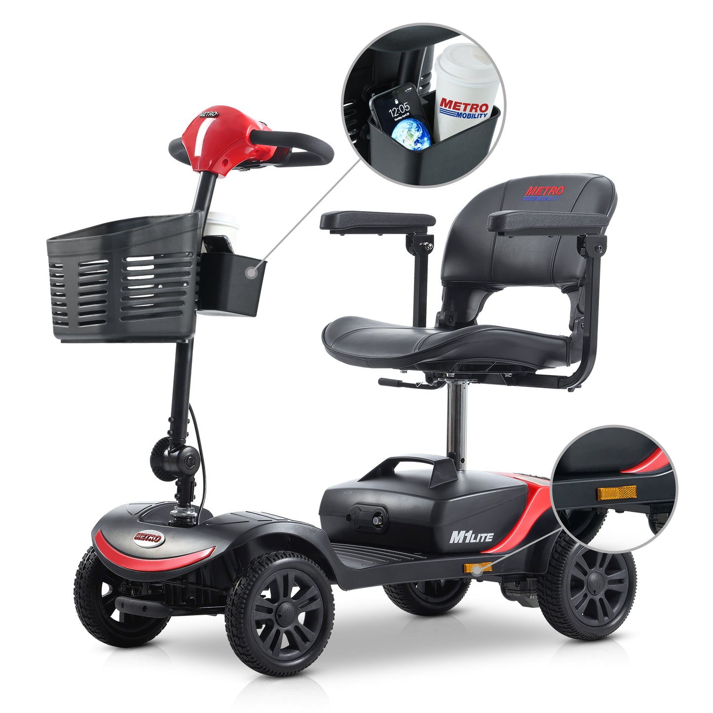 Patinete eléctrico plegable de 4 ruedas M1 LITE 300W para adultos