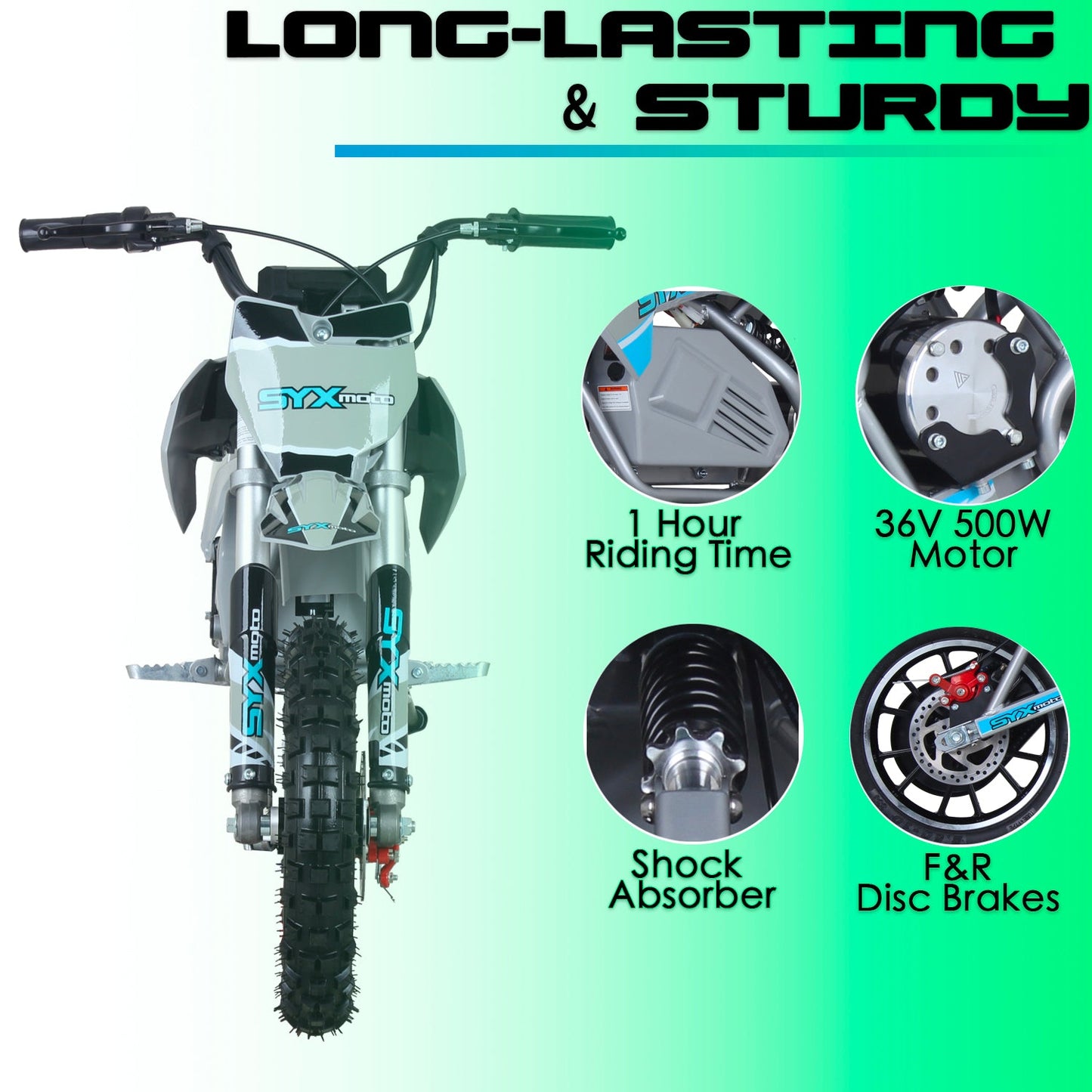 KBE 500W 36V Electric Beginner Kids Mini Dirt Bike Ride on