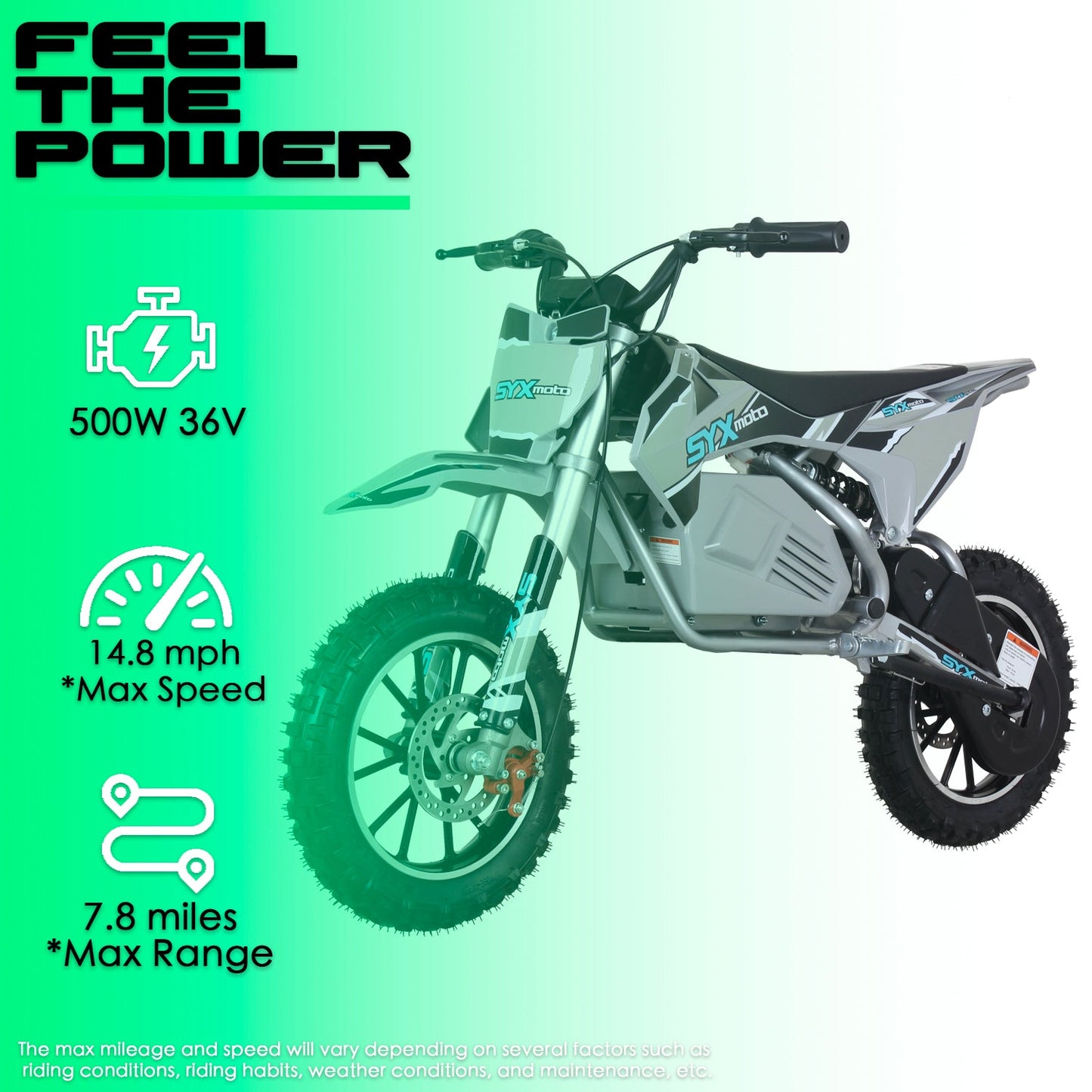 KBE 500W 36V Electric Beginner Kids Mini Dirt Bike Ride on