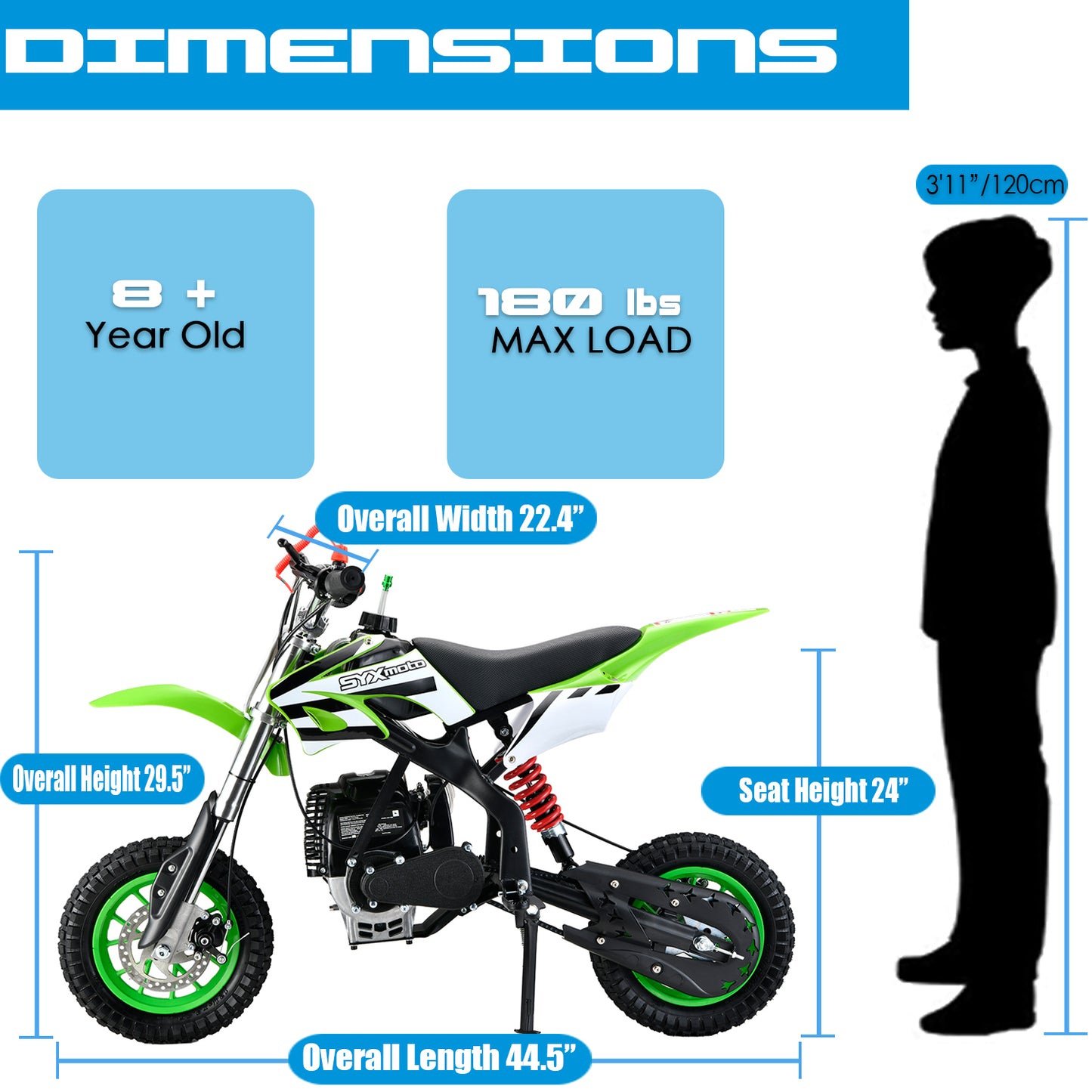 SYX MOTO MT-2 40cc 4-Stroke Mini Dirt Bike