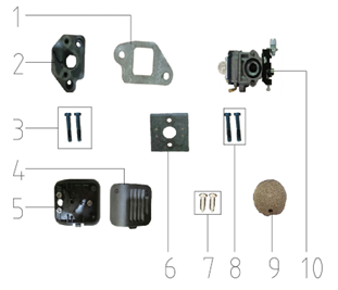 Repuestos para sistema de admisión SYX MOTO para motocross VK de 58 cc