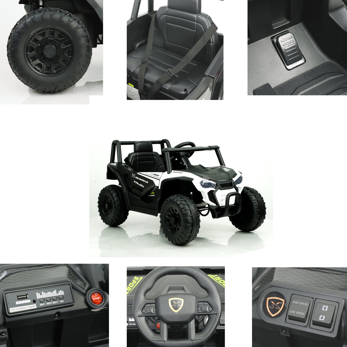 Vehículo eléctrico UTV de 12 V para niños y niñas de 3 a 6 años
