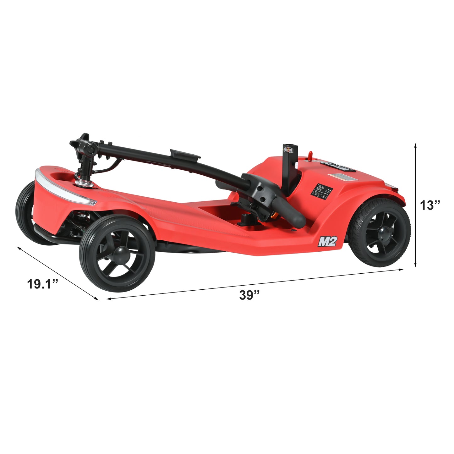 Patinete eléctrico plegable M2 de 4 ruedas para adultos