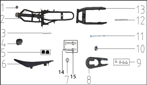 Repuestos de chasis SYX MOTO para motocross VK de 58 cc