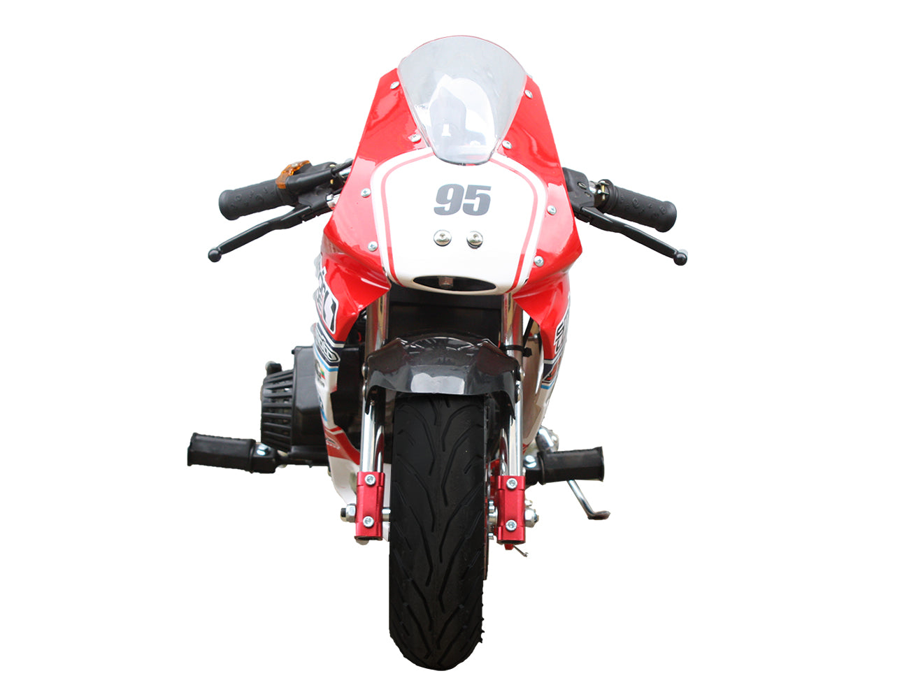 SYX MOTO Apex Electric Start/Pull Start Mini Pocket Bike, Red/Blue - SYX MOTO