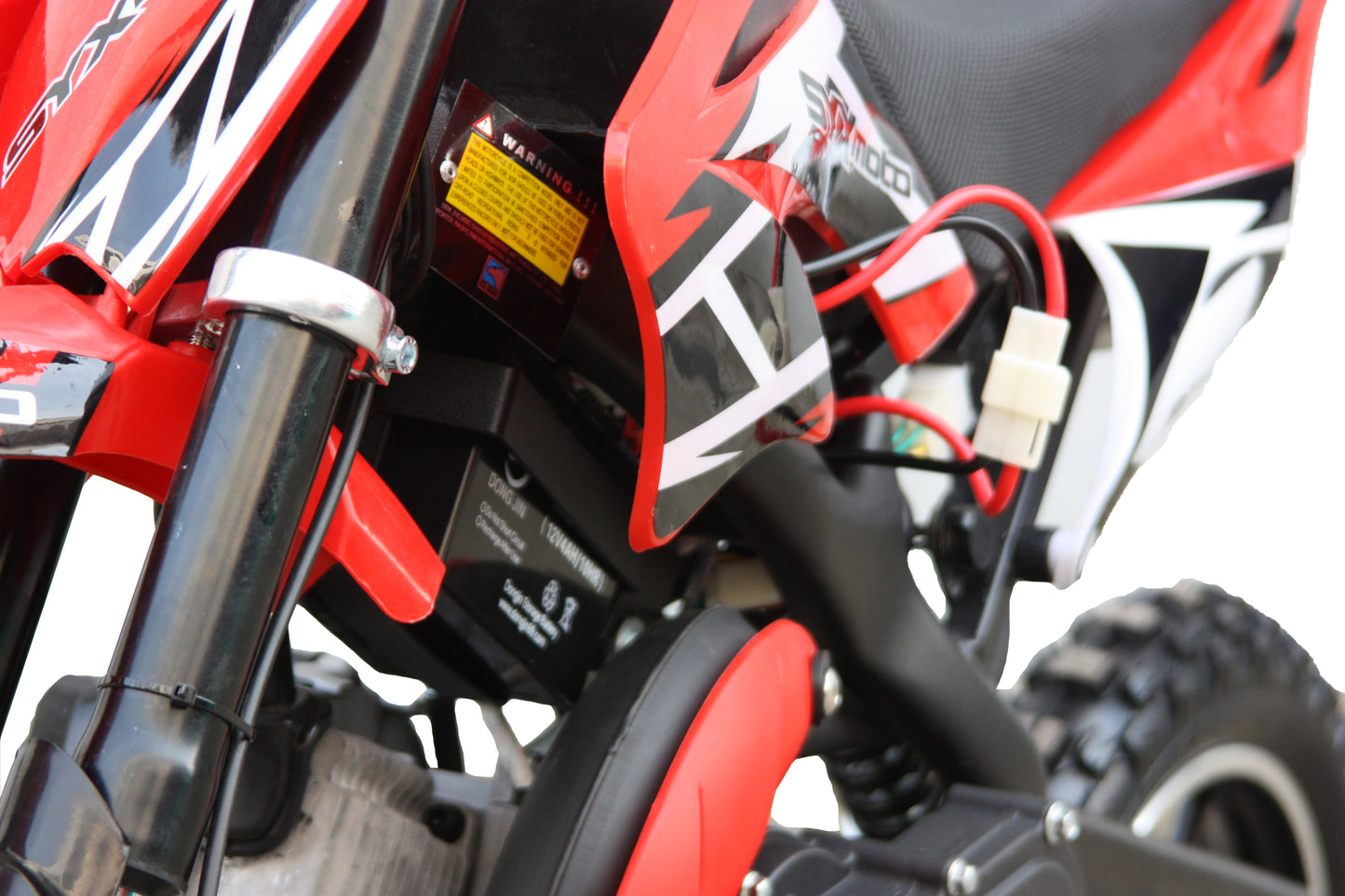 SYX MOTO Holeshot ES 50cc Electric Start/Pull Start Mini Dirt Bike, Red - SYX MOTO