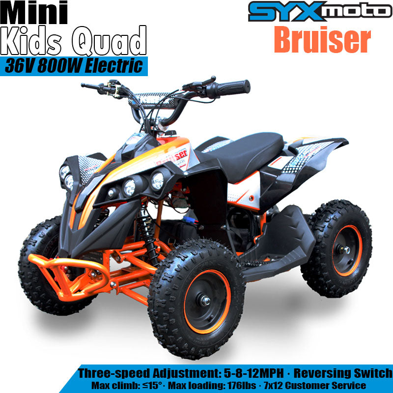 SYX MOTO Bruiser Kids Mini Electric ATV, Orange - SYX MOTO