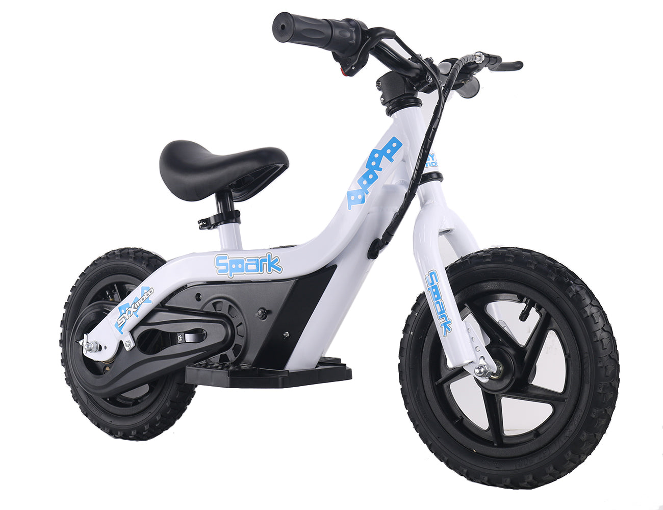 SYX MOTO SPARK Mini Electric Balance Bike, White - SYX MOTO