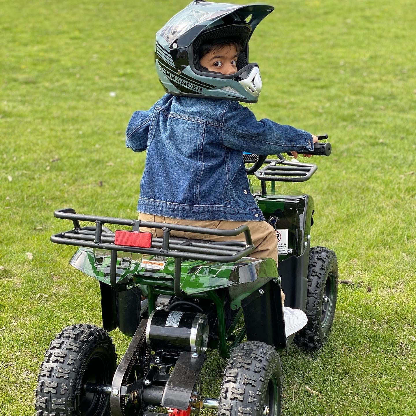 SYX MOTO Tank Mini Electirc ATV, Camo Green - SYX MOTO