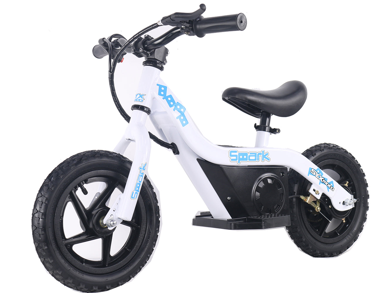 SYX MOTO SPARK Mini Electric Balance Bike, White - SYX MOTO