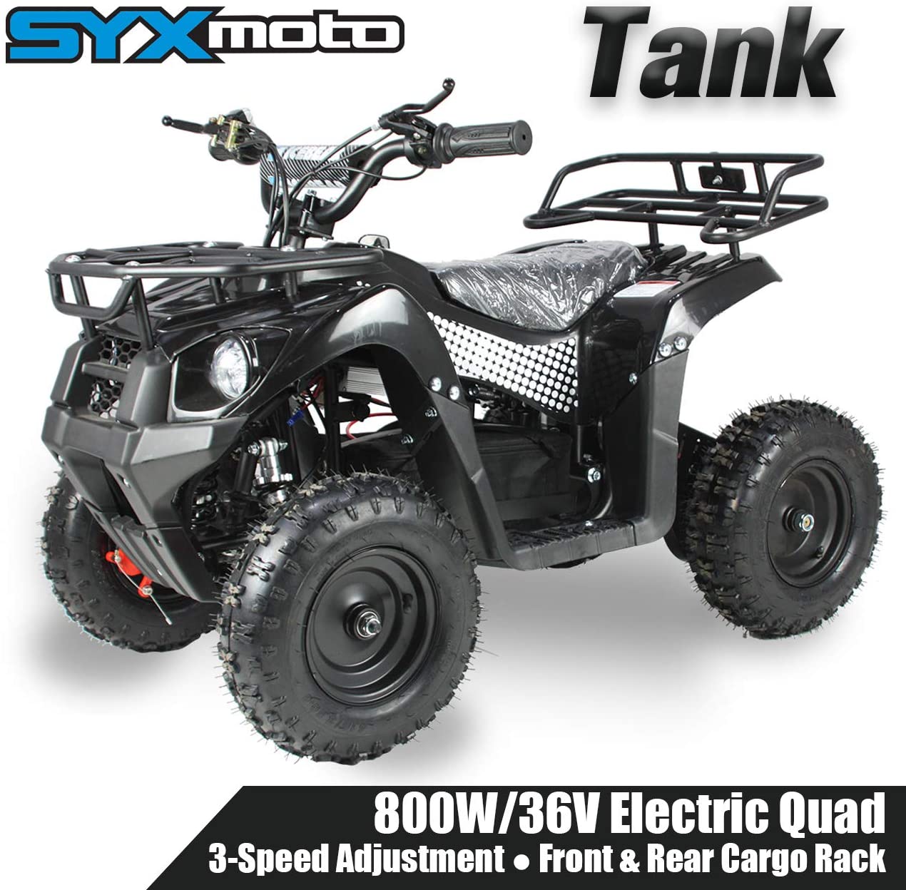 SYX MOTO Tank Mini Electric ATV, Black - SYX MOTO