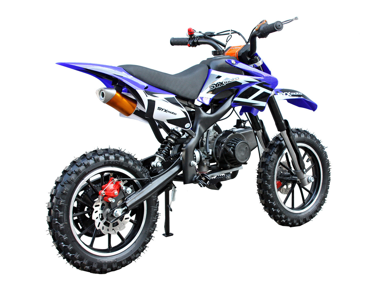 SYX MOTO Holeshot 50cc Pull Start Mini Dirt Bike, Blue - SYX MOTO