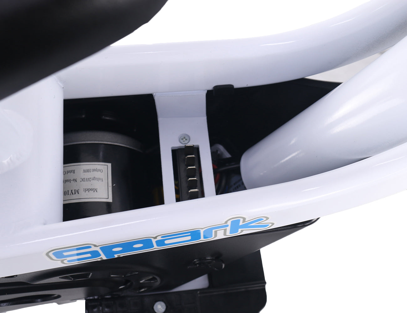 SYX MOTO SPARK Mini Electric Balance Bike, White - SYX MOTO