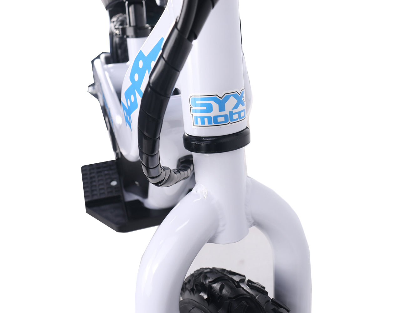 SYX MOTO SPARK Mini Electric Balance Bike, White - SYX MOTO