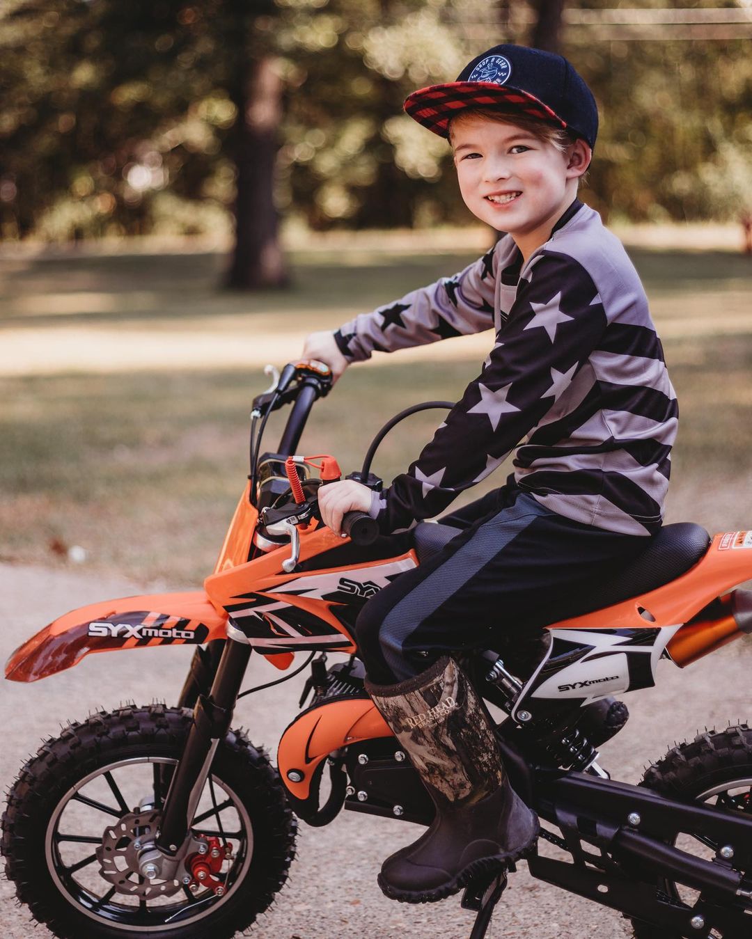 SYX MOTO Holeshot 50cc Pull Start Mini Dirt Bike, Orange - SYX MOTO