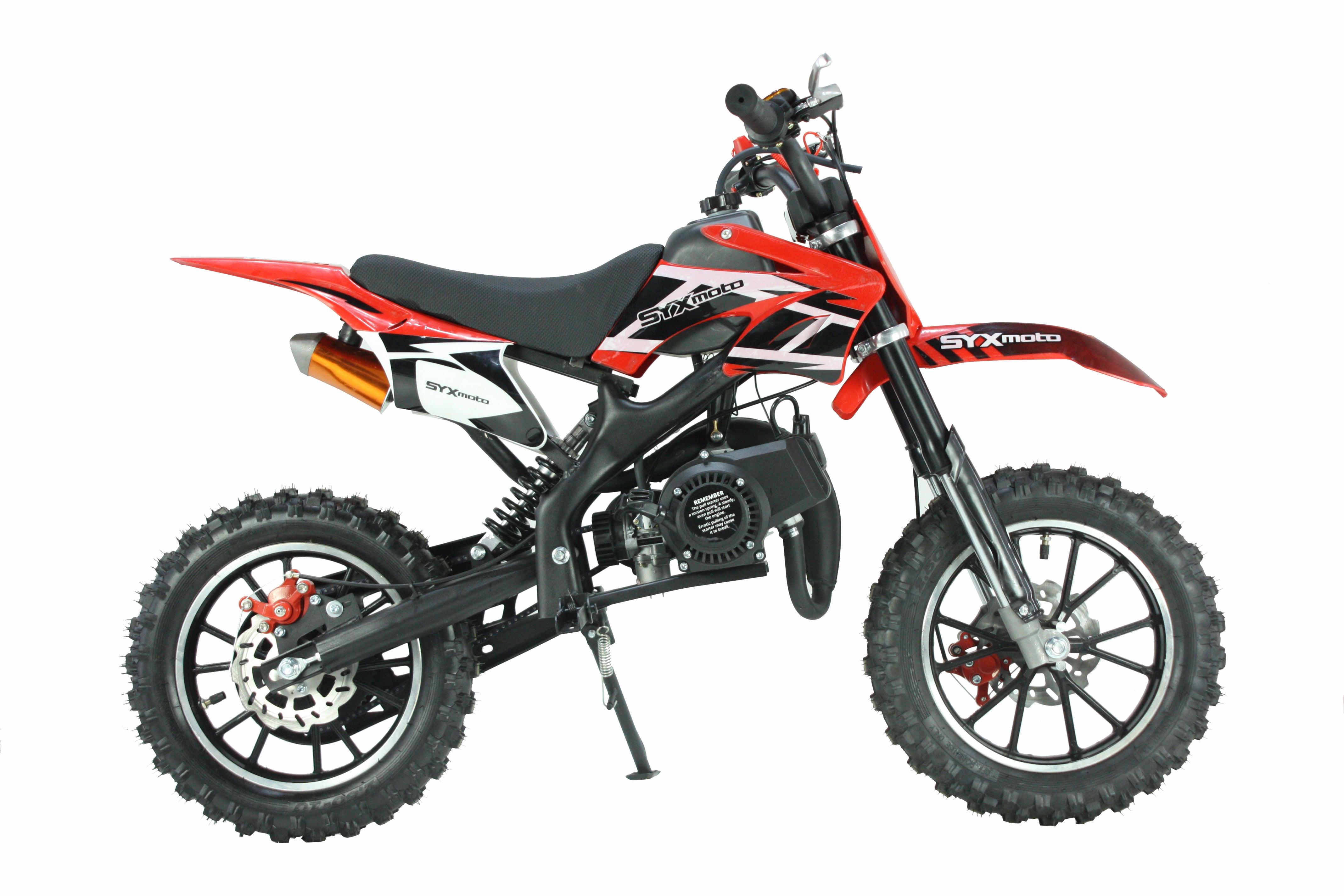 SYX MOTO Holeshot ES 50cc Electric Start Mini Dirt Bike, Red