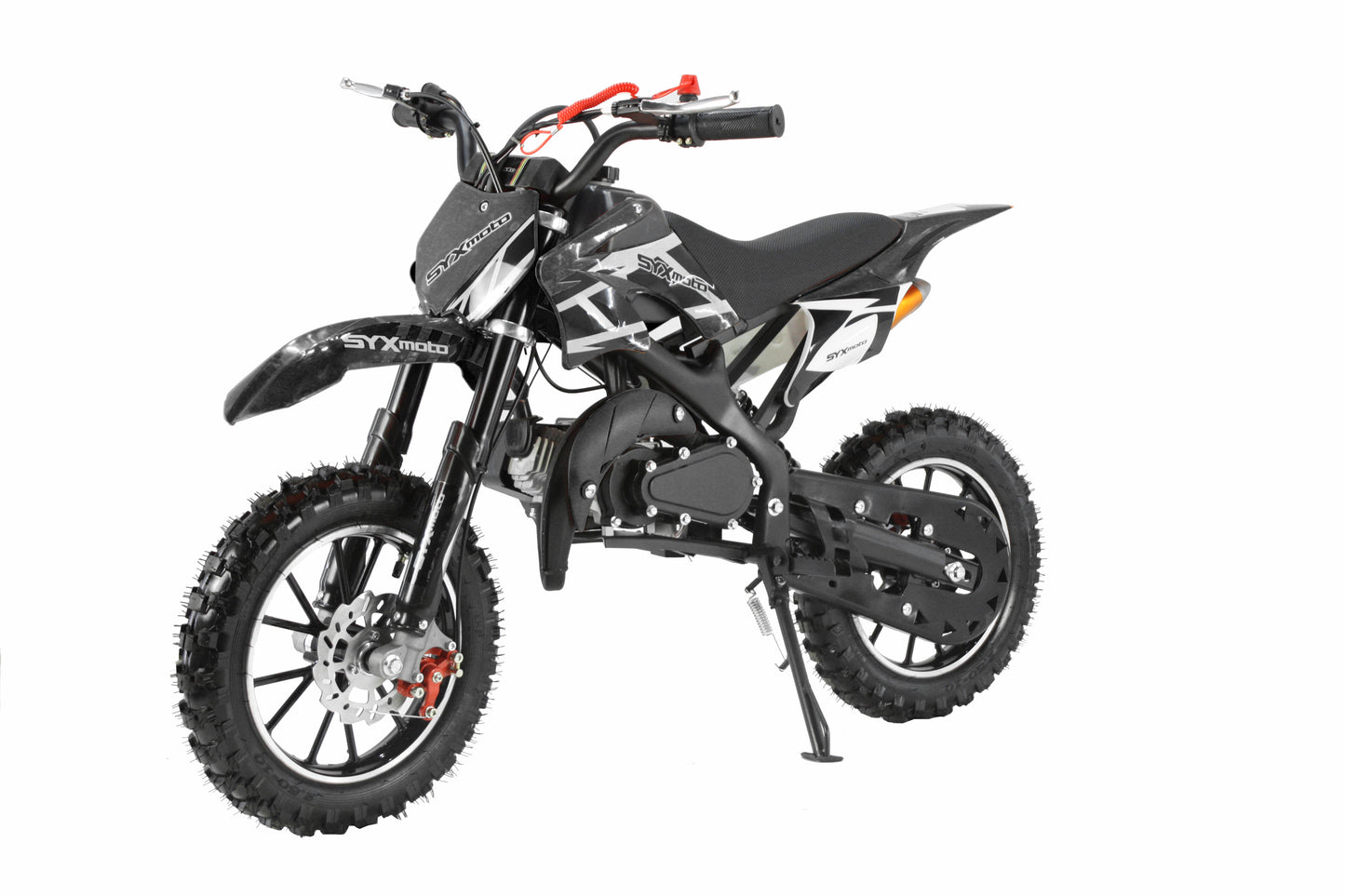 SYX MOTO Holeshot 50cc Pull Start Mini Dirt Bike, Black - SYX MOTO