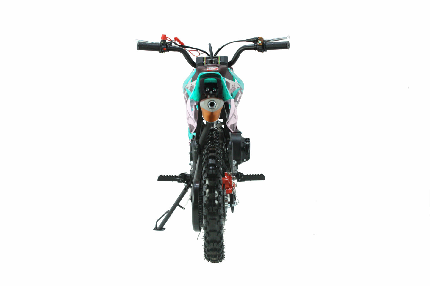 SYX MOTO Holeshot 50cc Pull Start Mini Dirt Bike, Teal - SYX MOTO