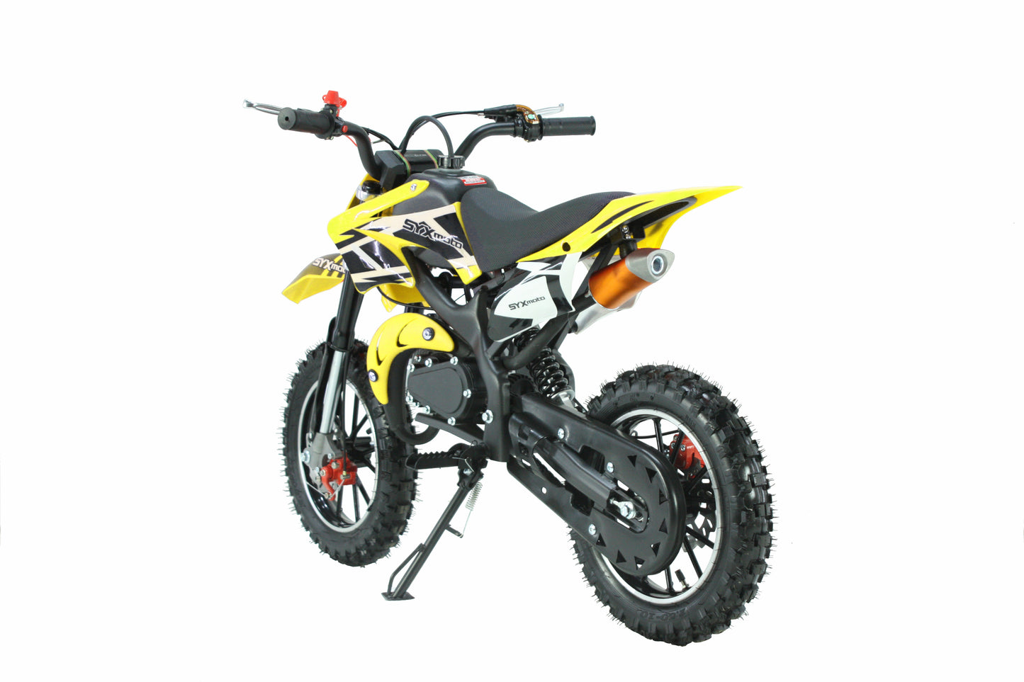 SYX MOTO Holeshot 50cc Pull Start Mini Dirt Bike, Yellow - SYX MOTO