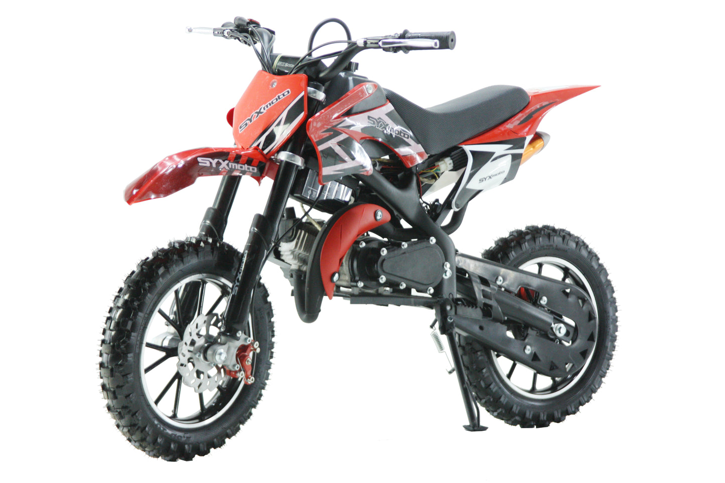 SYX MOTO Holeshot ES 50cc Electric Start/Pull Start Mini Dirt Bike, Red - SYX MOTO
