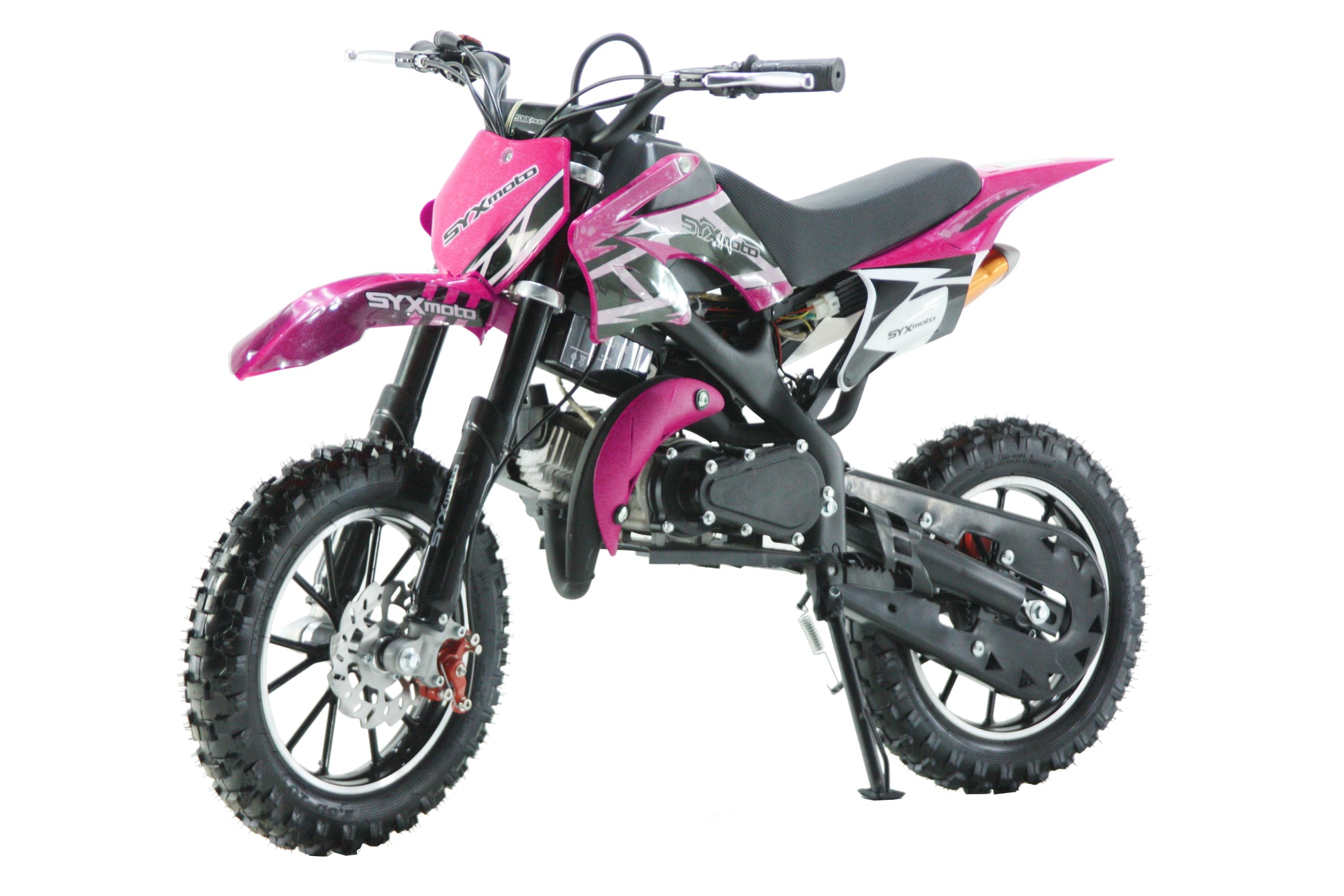 SYX MOTO Holeshot ES 50cc Electric Start/Pull Start Mini Dirt Bike, Pink - SYX MOTO