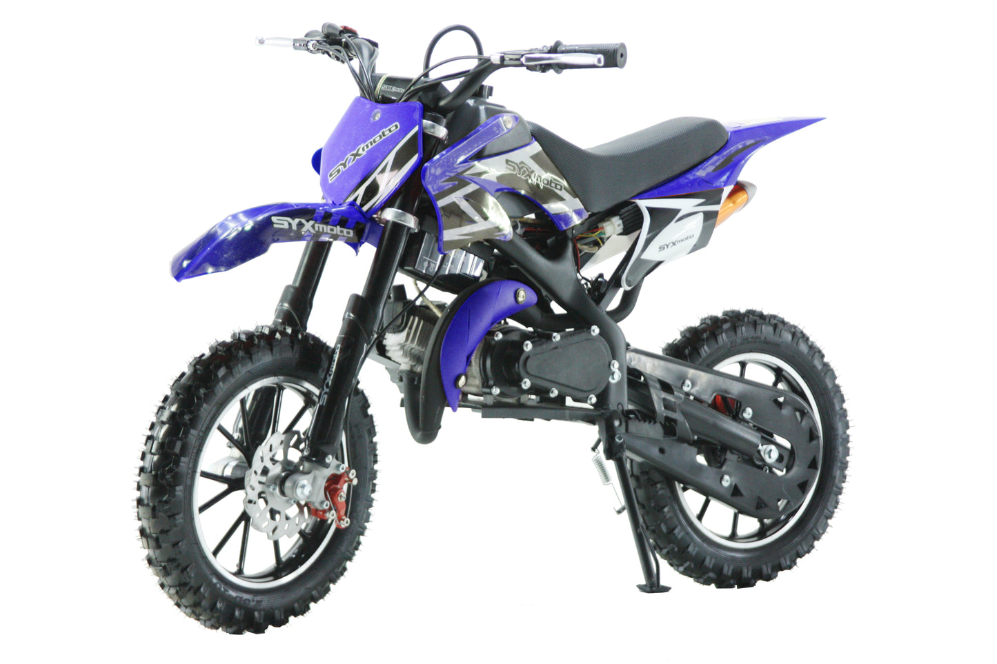 SYX MOTO Holeshot ES 50cc Electric Start/Pull Start Mini Dirt Bike, Blue - SYX MOTO