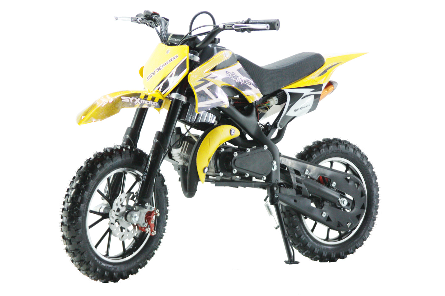 SYX MOTO Holeshot ES 50cc Electric Start/Pull Start Mini Dirt Bike, Yellow - SYX MOTO
