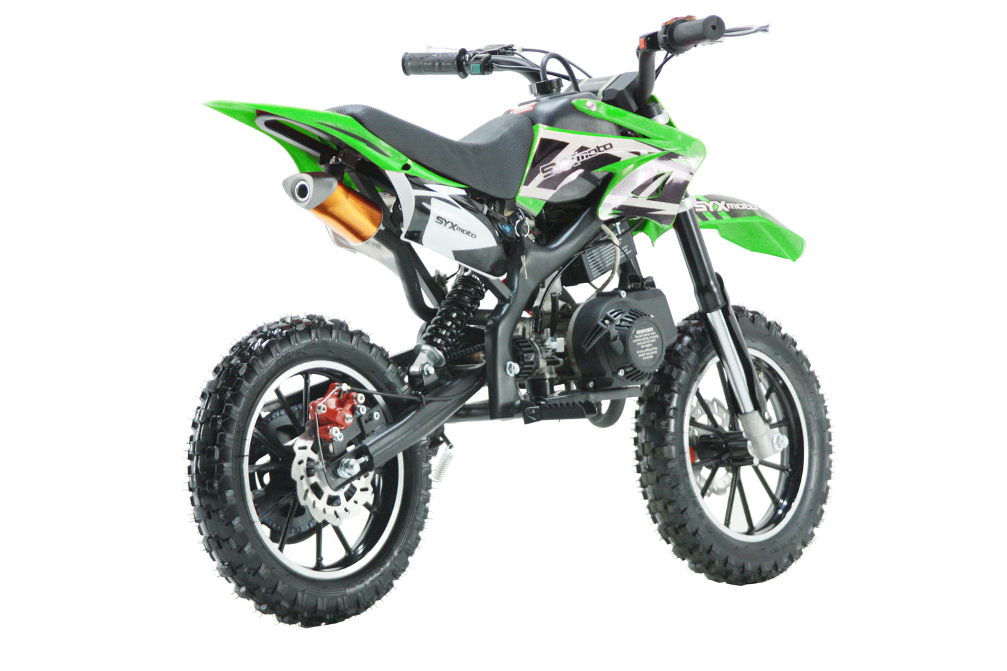 SYX MOTO Holeshot ES 50cc Electric Start/Pull Start Mini Dirt Bike, Green - SYX MOTO