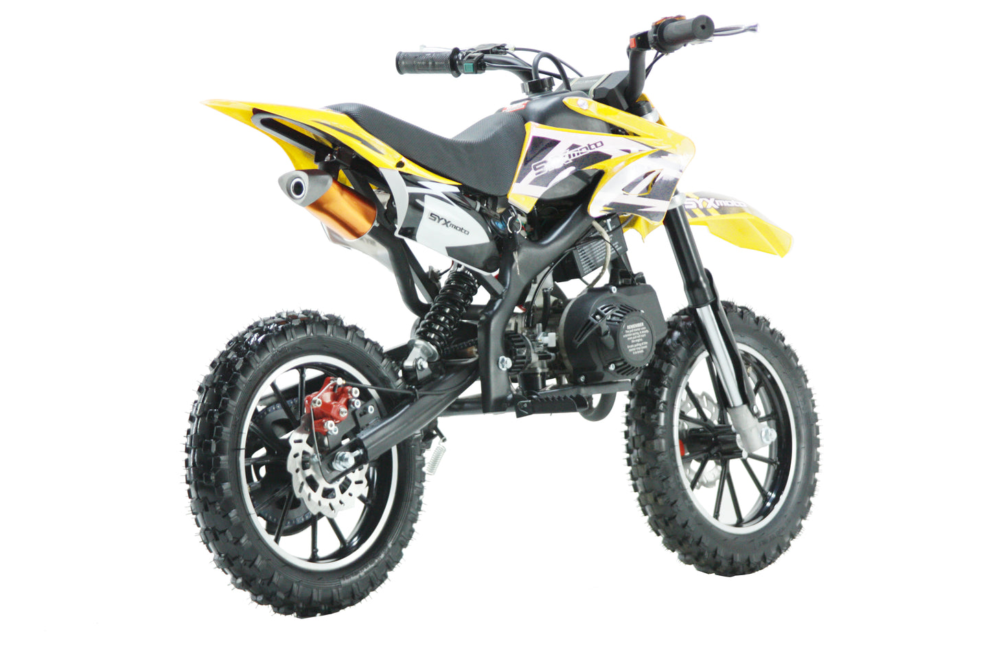 SYX MOTO Holeshot ES 50cc Electric Start/Pull Start Mini Dirt Bike, Yellow - SYX MOTO
