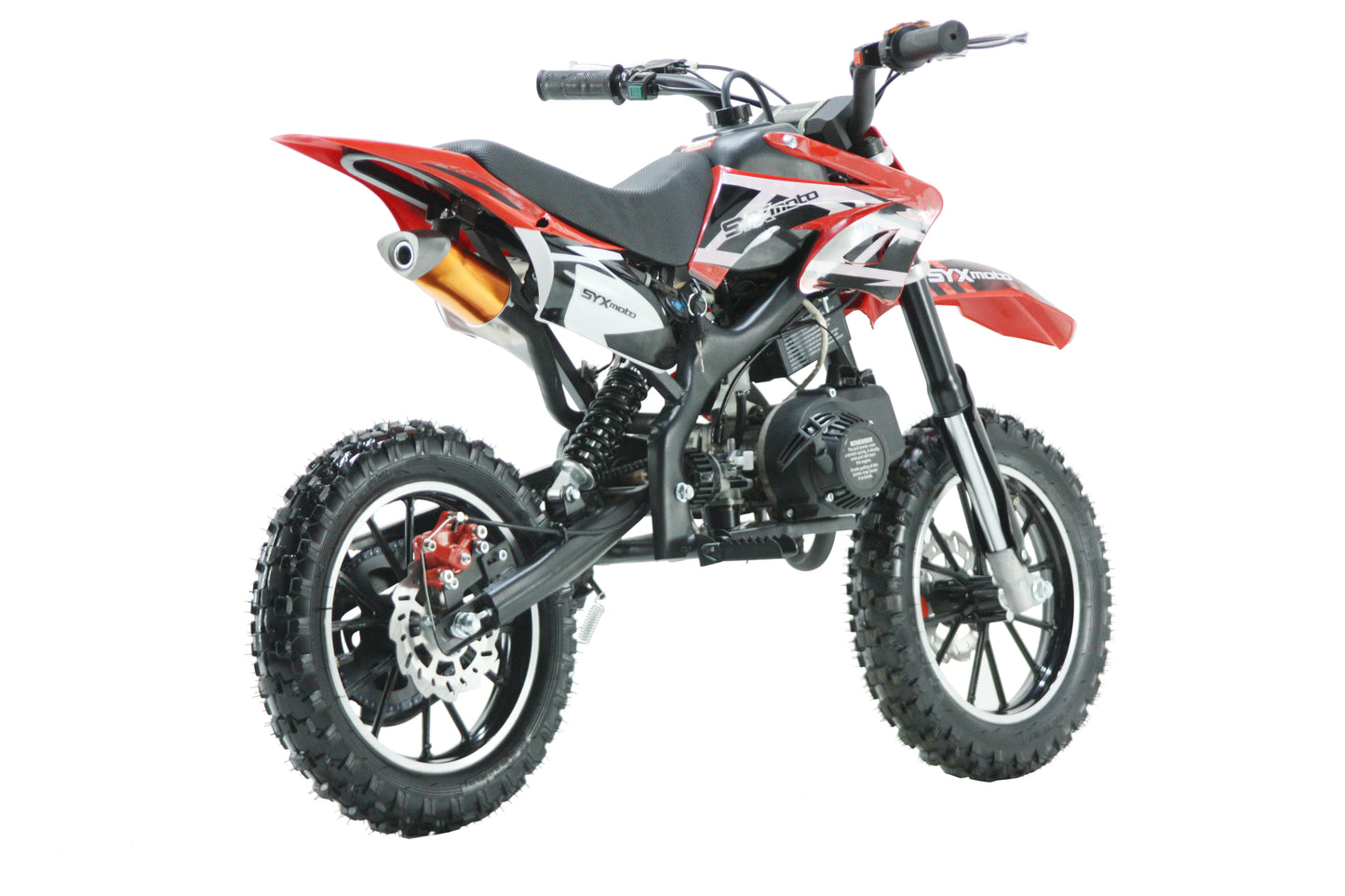 SYX MOTO Holeshot ES 50cc Electric Start/Pull Start Mini Dirt Bike, Red - SYX MOTO