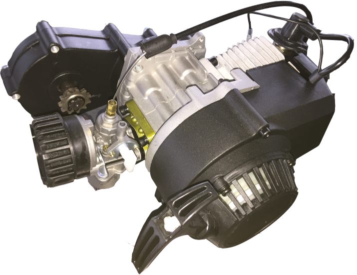 SYX MOTO 49cc Engine 2-Stroke Pull Start for Holeshot, Holeshot-X, Yetti Mini Dirt Bike - SYX MOTO