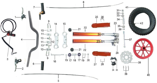 SYX MOTO Holeshot Mini Dirt Bike Parts and Accessories for Front Wheel Replacement - SYX MOTO