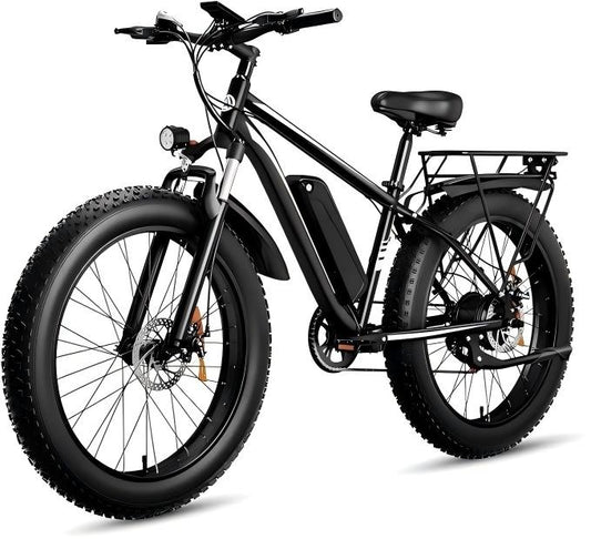 1000W Electric Bike for Adults - 26" Fat Tire eBike, 48V 15Ah, 22mph, Shimano 7-Speed