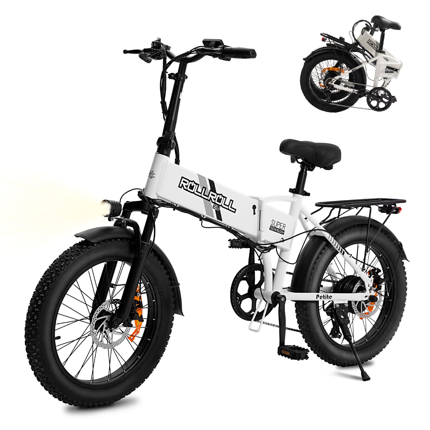SYX MOTO 20" Fat Tire Electric Bike for Adults, 48V 350W Foldable Ebike with LCD