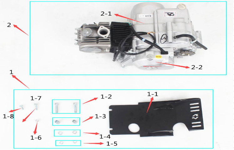 SYX MOTO Engine Replacement Parts for Roost 125cc Dirt Bike