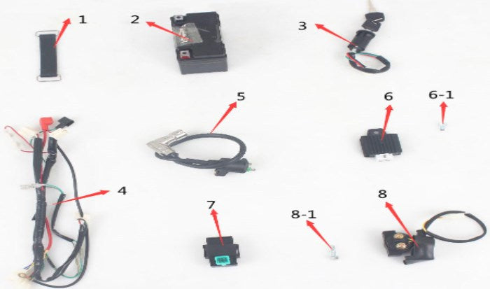 SYX MOTO Battry Electrical Appliances Replacement Parts for Roost 125cc Dirt Bike